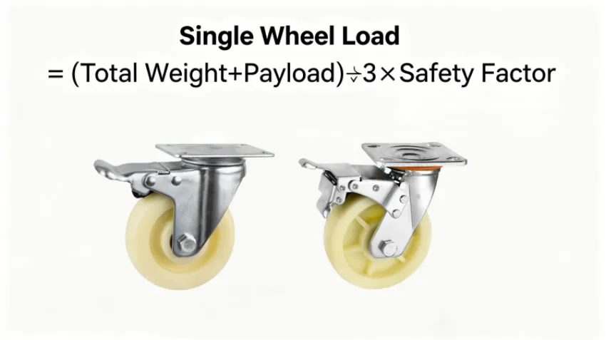 Industrial Caster Load Capacity Calculation Guide: Why 4-Wheel Applications Use the 3-Wheel Load Selection Principle