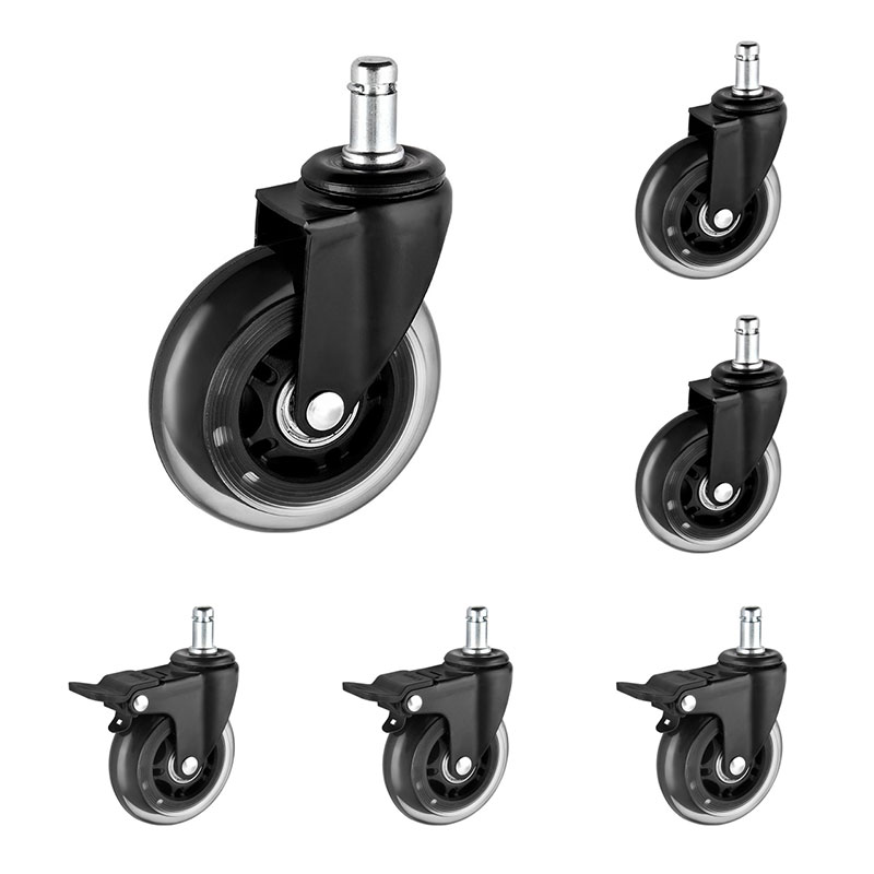 Grip Ring Furniture Casters PU Wheels