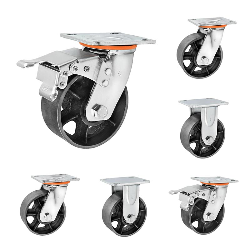 Heavy Duty Casters Cast Iron Steel