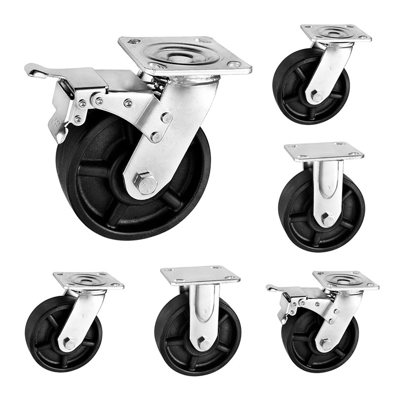 Heavy Duty Casters High Temperature Black