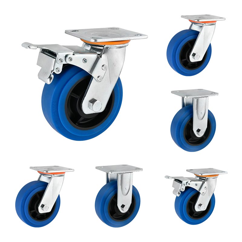 Heavy Duty Casters Performa TPR Blue