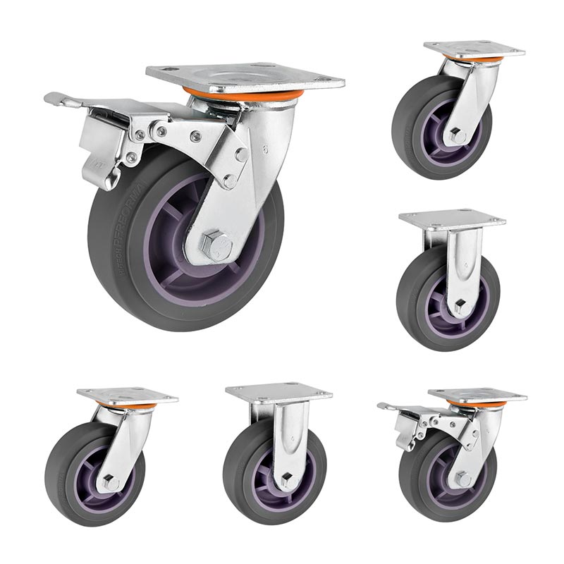 Heavy Duty Casters TPR Flat Tread