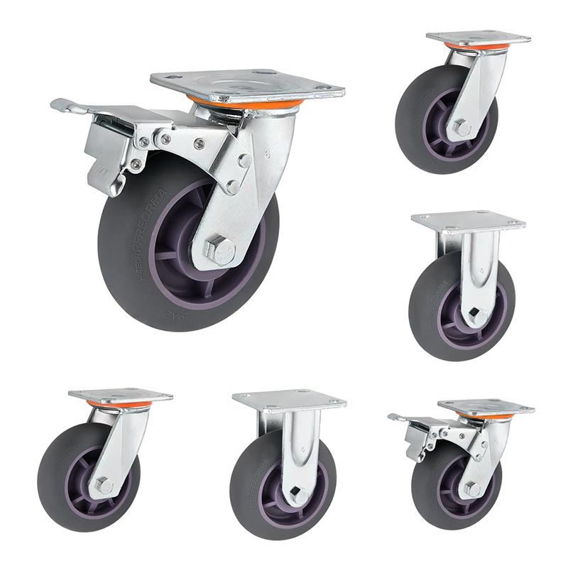 Heavy Duty Casters TPR Round Tread