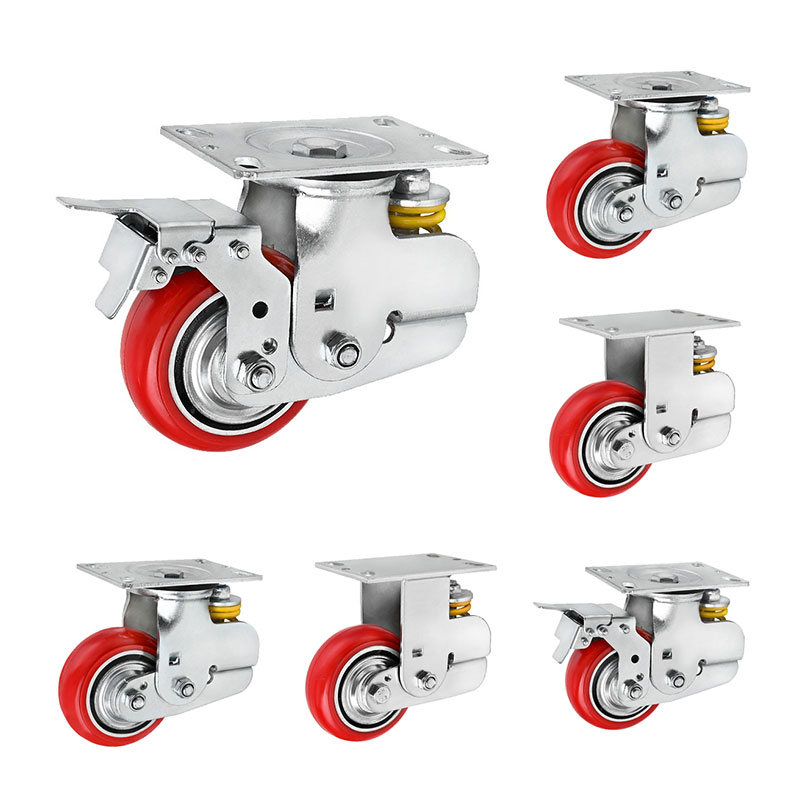 Heavy Duty Shock Absorber Casters Zinc Bracket