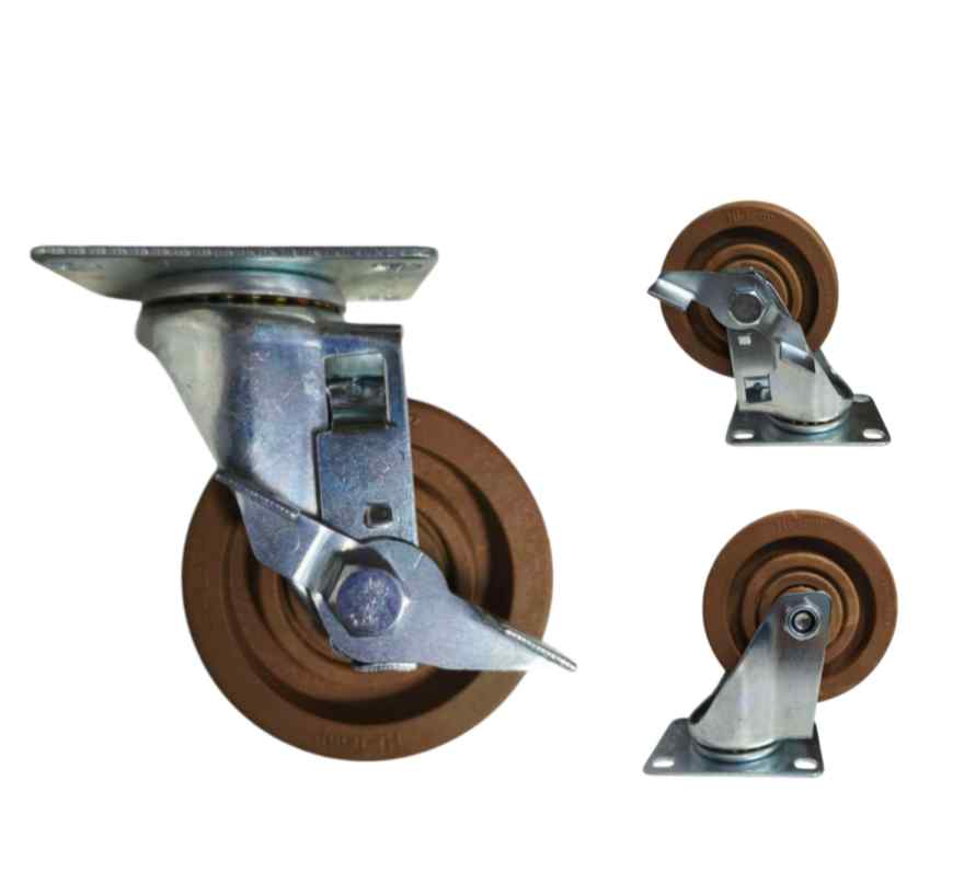 High Temperature Casters With Brown wheels