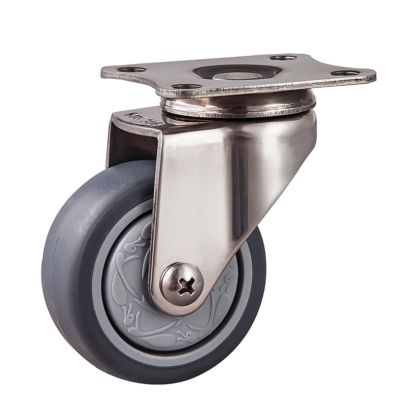 SUS304 Light Duty Casters TPR Wheels