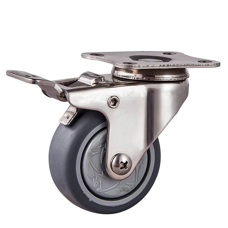 SUS304 Light Duty Casters TPR Wheels