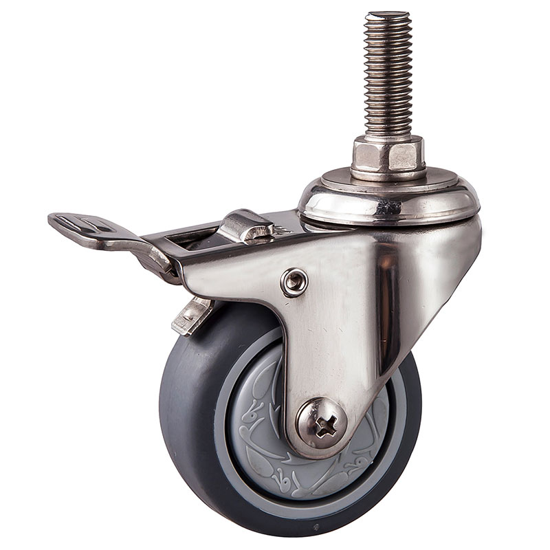 SUS304 Light Duty Casters TPR Wheels