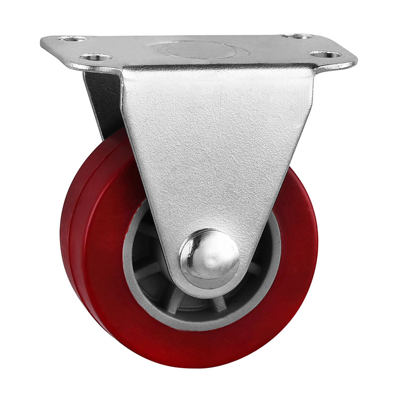 Light Duty Casters Maroon PU Wheels