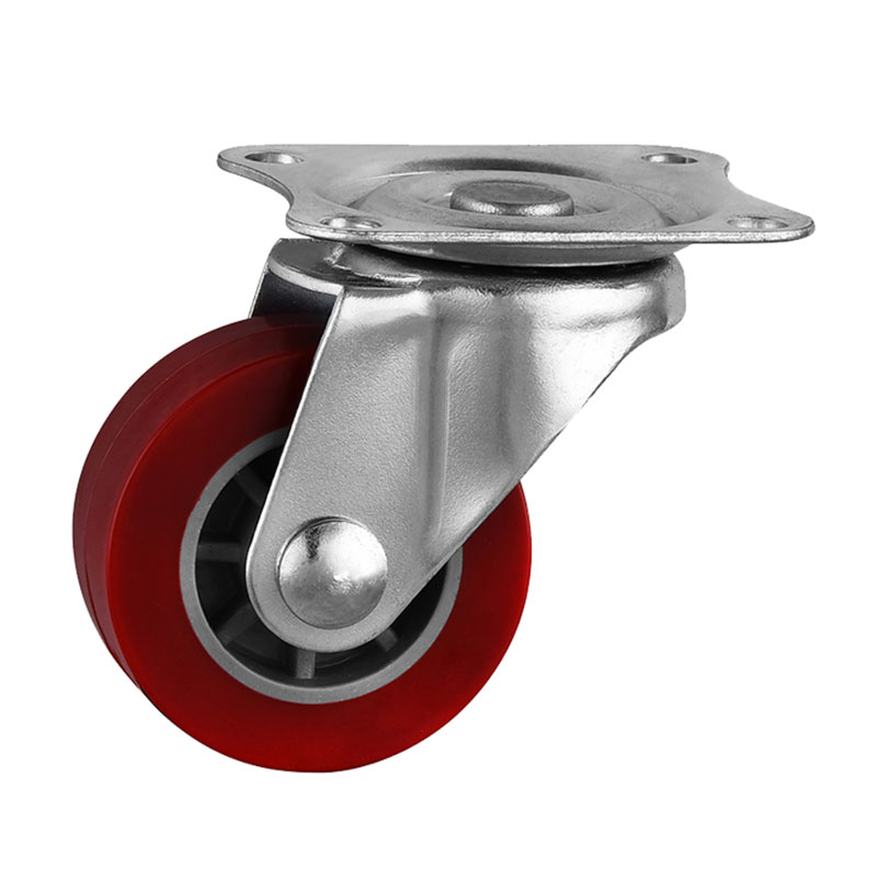 Light Duty Casters Maroon PU Wheels