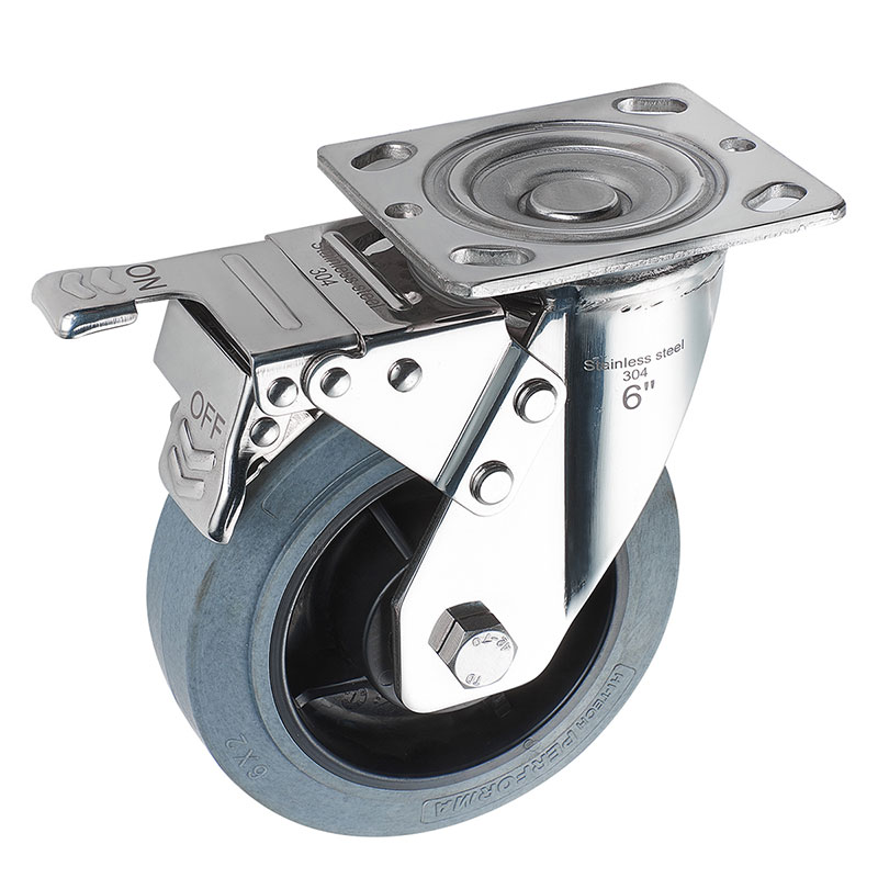 SUS304 Heavy Duty Casters TPR Conductive