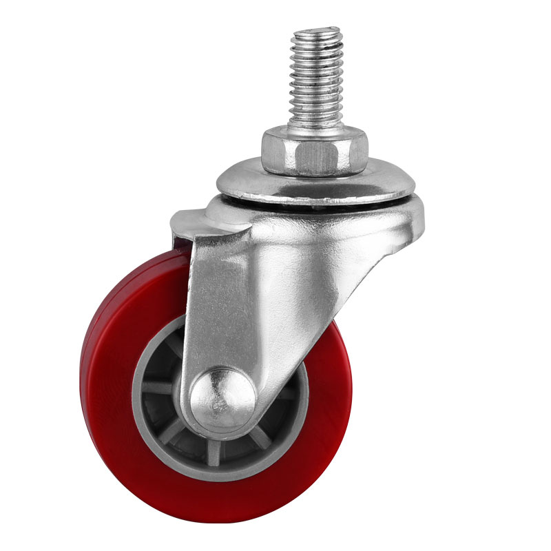 Light Duty Casters Maroon PU Wheels