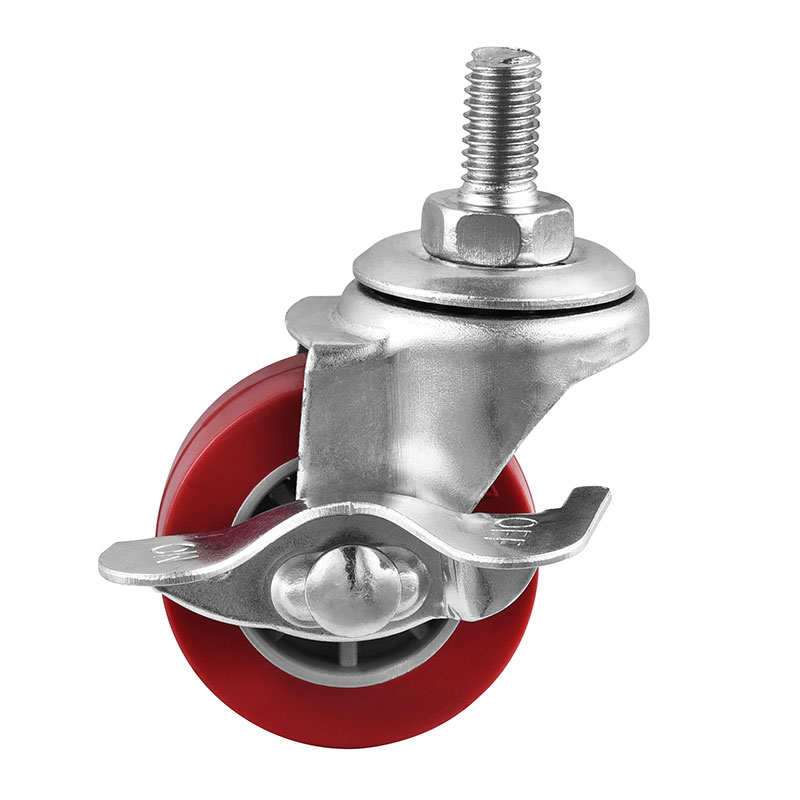 Light Duty Casters Maroon PU Wheels