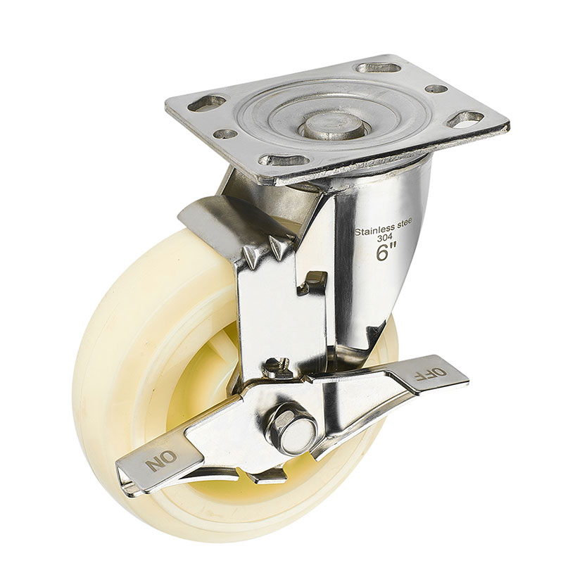 SUS304 Heavy Duty Casters Nylon Wheels