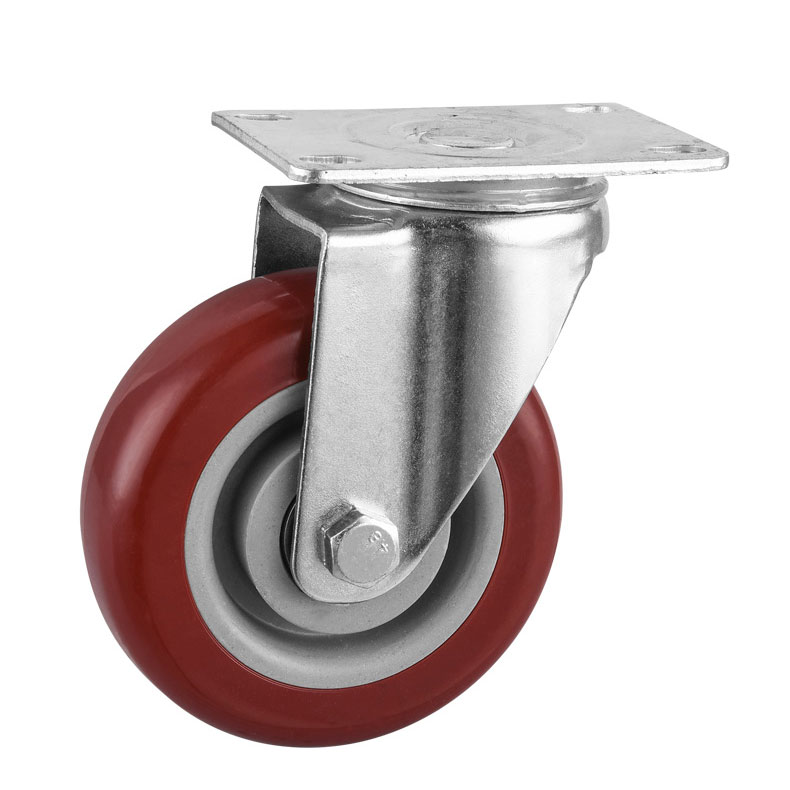 Medium Duty Casters PU Wheels Bearing