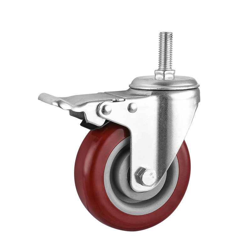 Medium Duty Casters PU Wheels Bearing