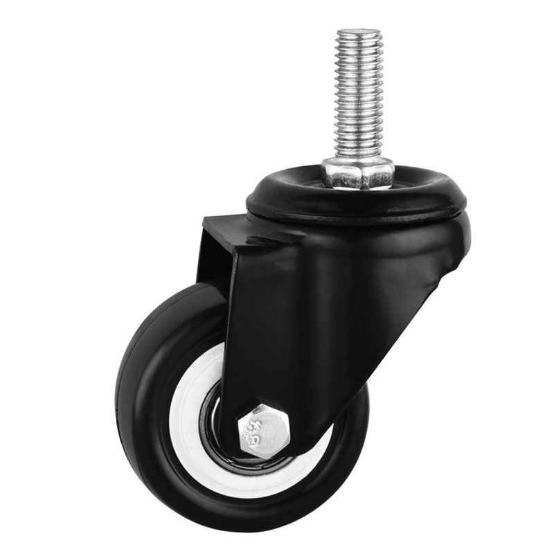 Light Duty Casters with Black PU Wheels