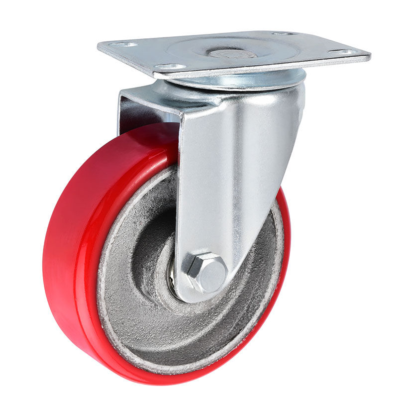 Medium Duty Casters PU on Cast Iron Core