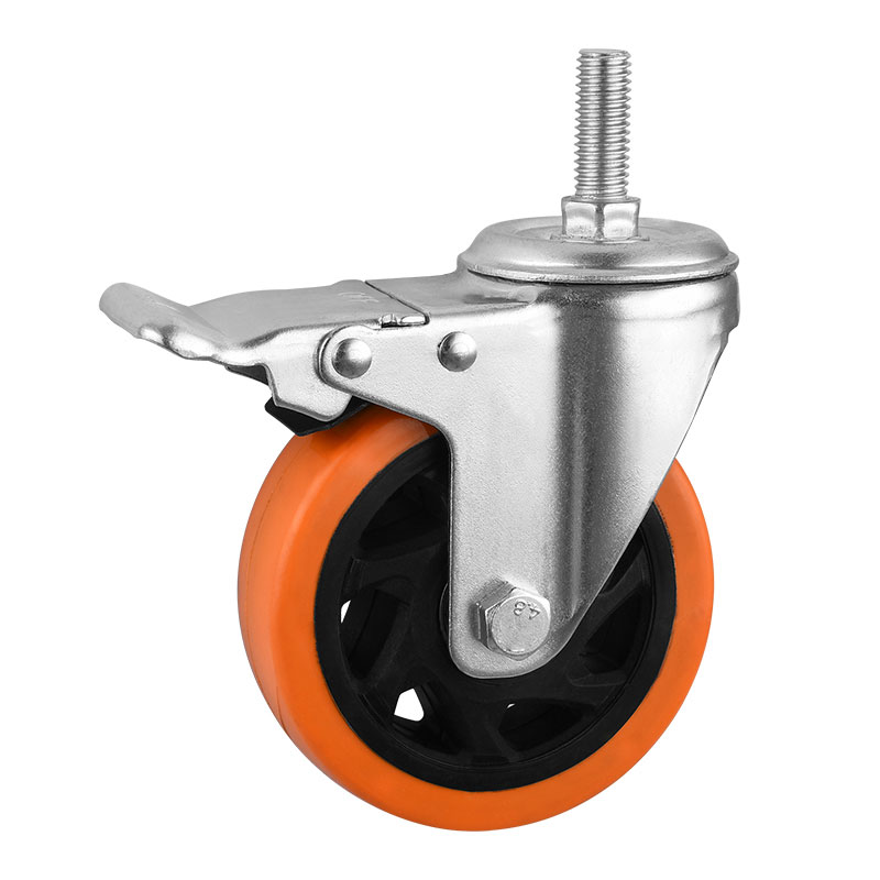 Medium Duty Casters with Orange Wheels