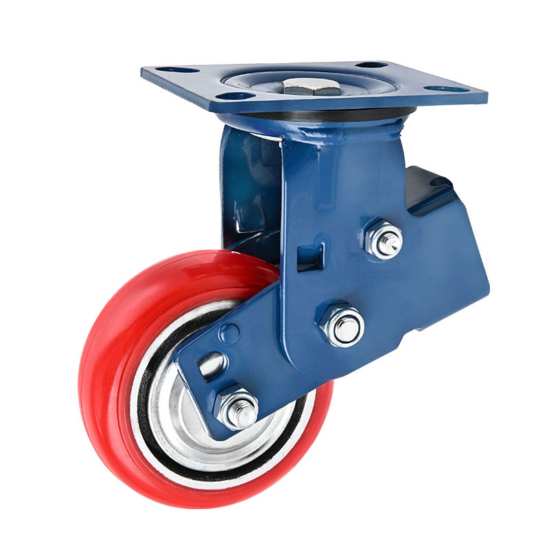 Heavy Duty Shock Absorber Casters Blue Bracket