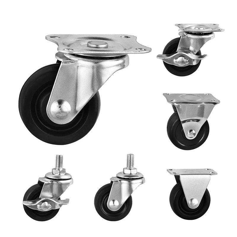 Light Duty Casters with Rubber Wheels