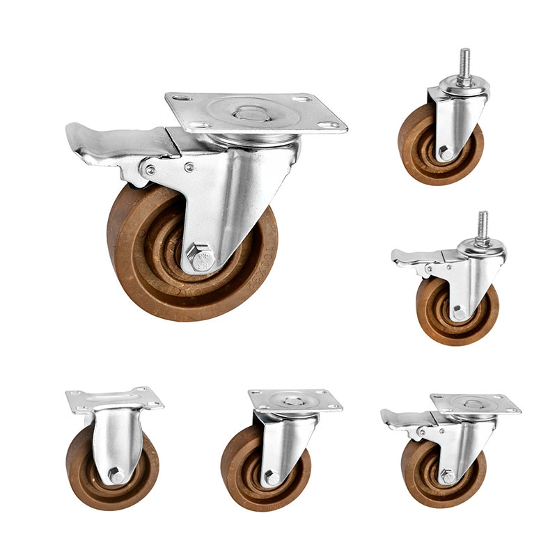 Medium Duty Casters High Temperature Brown