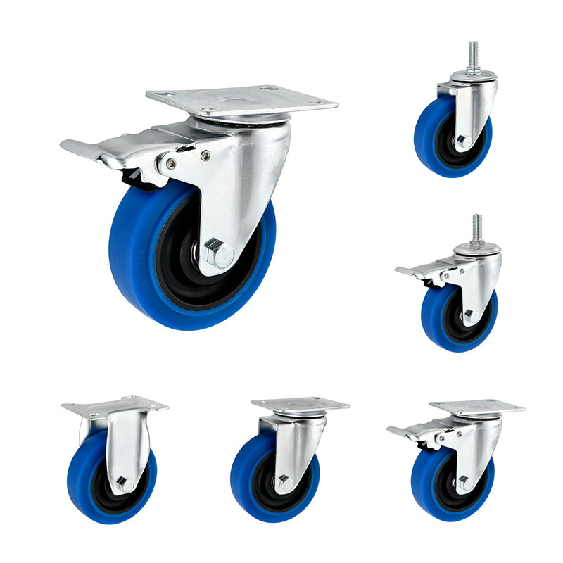 Medium Duty Casters Performa TPR Blue