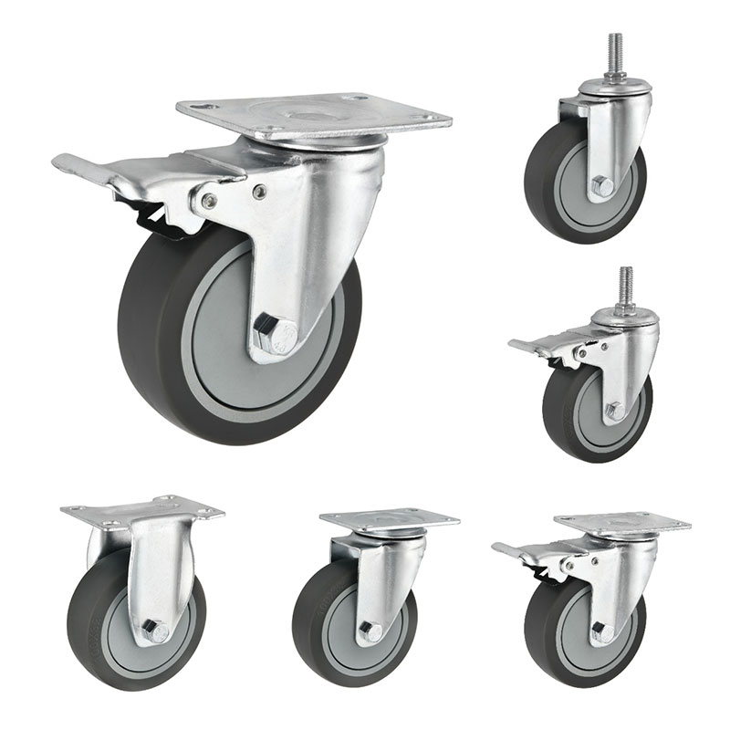 Medium Duty Casters TPR Flat Tread