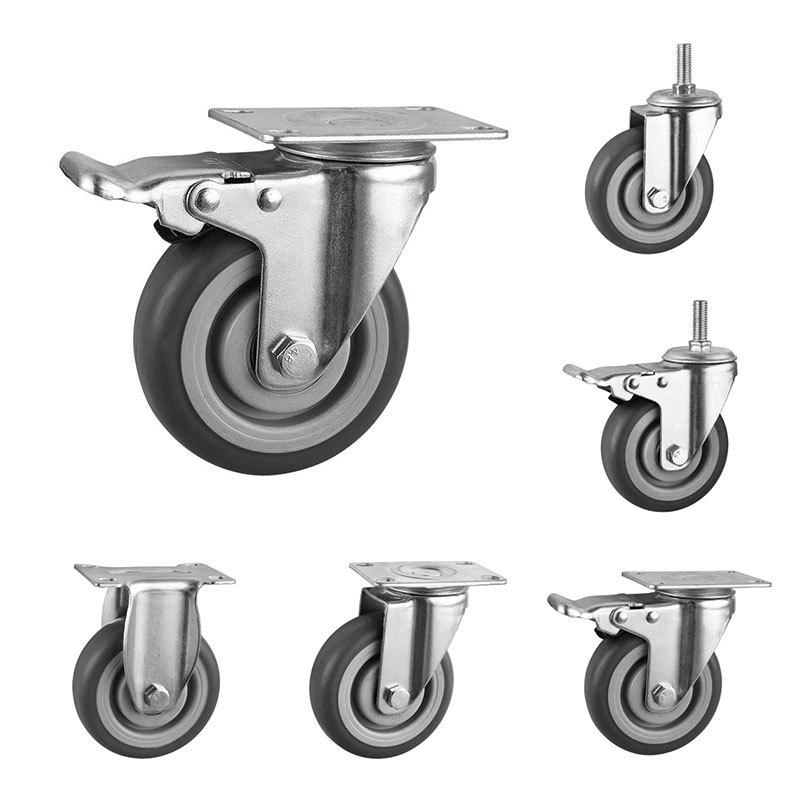 Medium Duty Casters TPR Round Tread