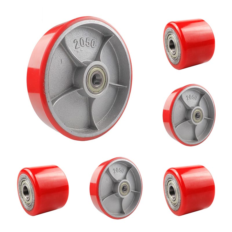 PU on Cast Iron Steer for Pallet Wheels
