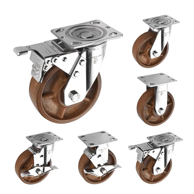 SUS304 Heavy Casters High Temperature