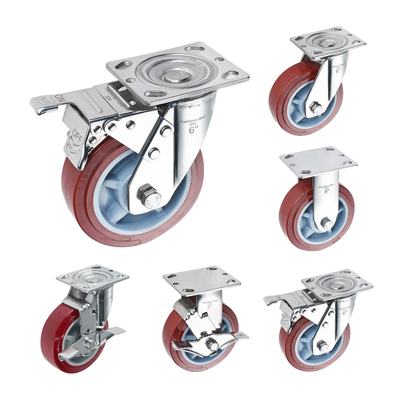 SUS304 Heavy Duty Casters Polyurethane