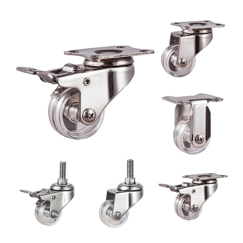 SUS304 Light Duty Casters With PC Wheels