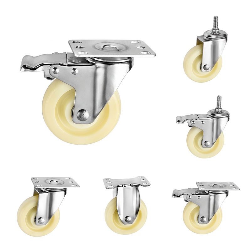 SUS304 Medium Duty Industrial Casters Nylon