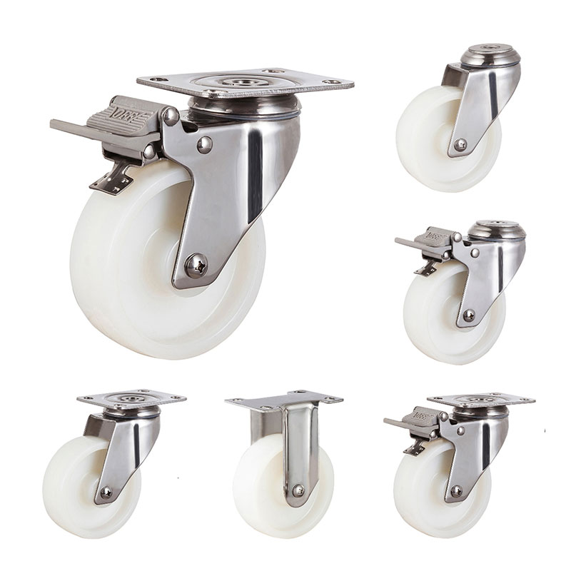SUS304 Medium Duty Medical Casters PA
