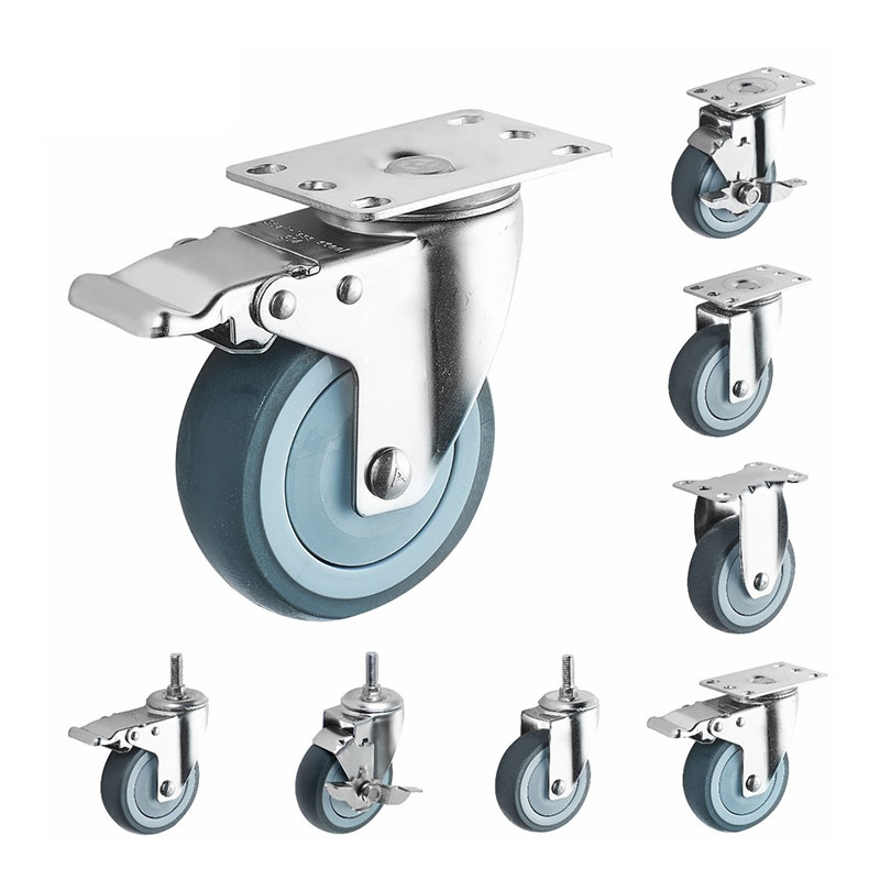 SUS304 Medium Duty Industrial Casters TPR